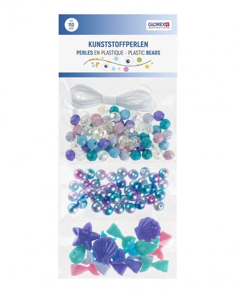 Kunststoffperlen Nixe, 110St. - Kidis Art