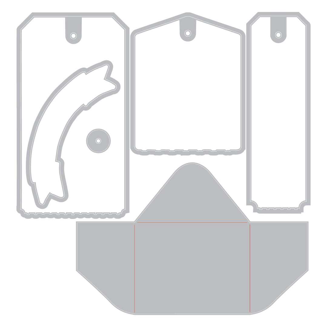 Clear Stamps Set 6PK mit 17PK Framelits Tag It by 49 &amp; Market