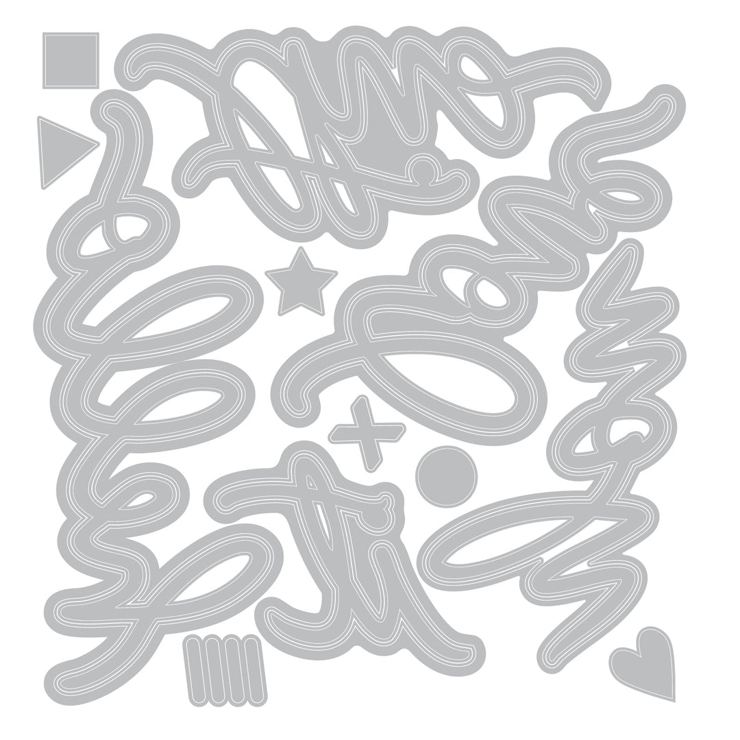 Thinlits 17-teiliges Stanzschablonen-Set Vicki Script #1 von Vicki Boutin