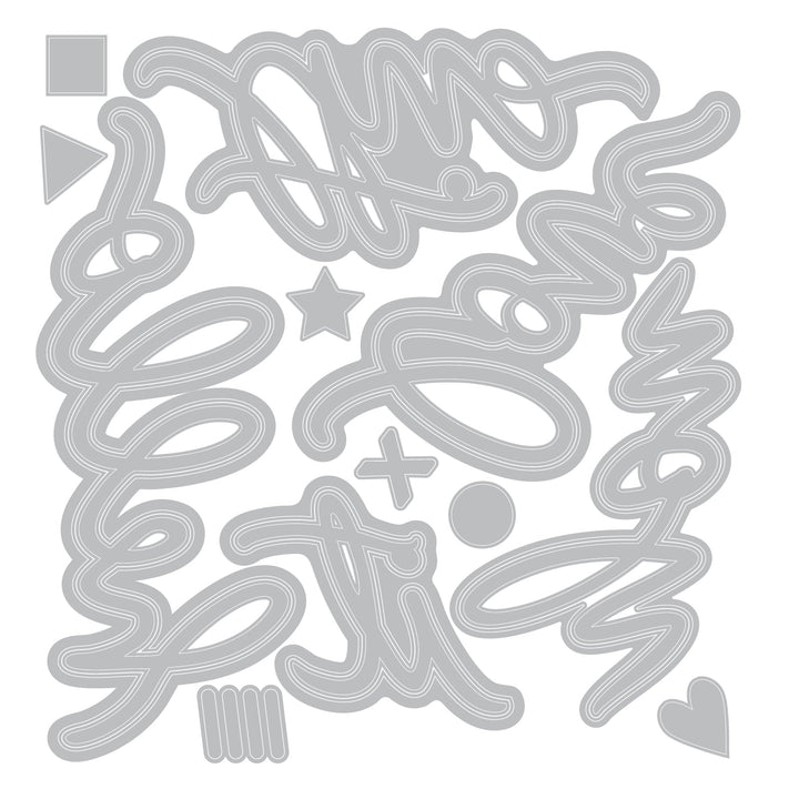 Thinlits 17-teiliges Stanzschablonen-Set Vicki Script #1 von Vicki Boutin