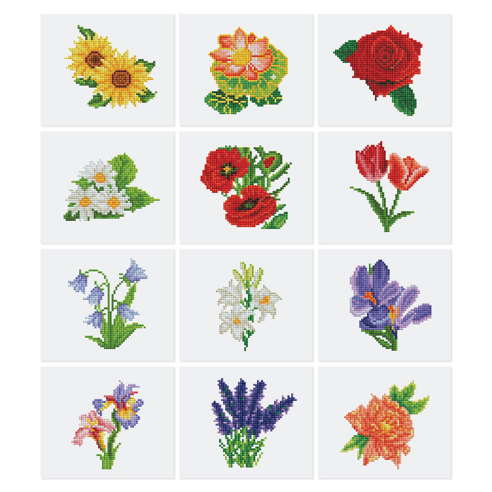 Mini-Serie Diamond Painting Blumen - Kidis Art