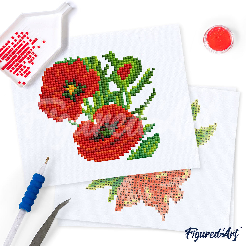 Mini-Serie Diamond Painting Blumen - Kidis Art