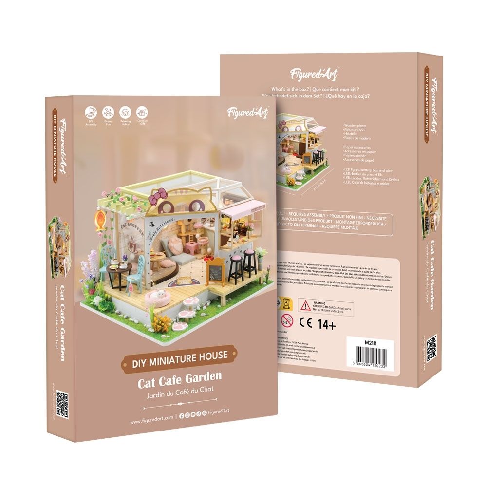 Miniaturhaus - Garten des Katzenkaffees - Kidis Art