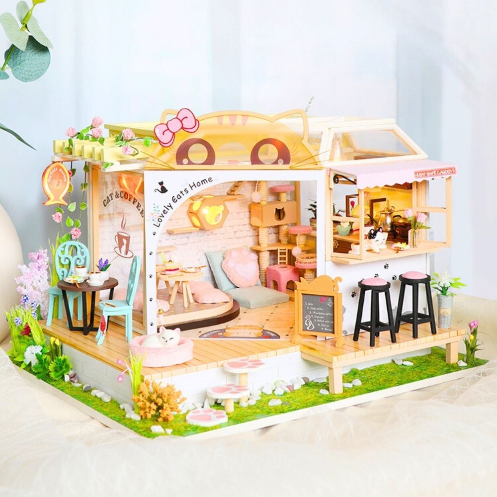 Miniaturhaus - Garten des Katzenkaffees - Kidis Art