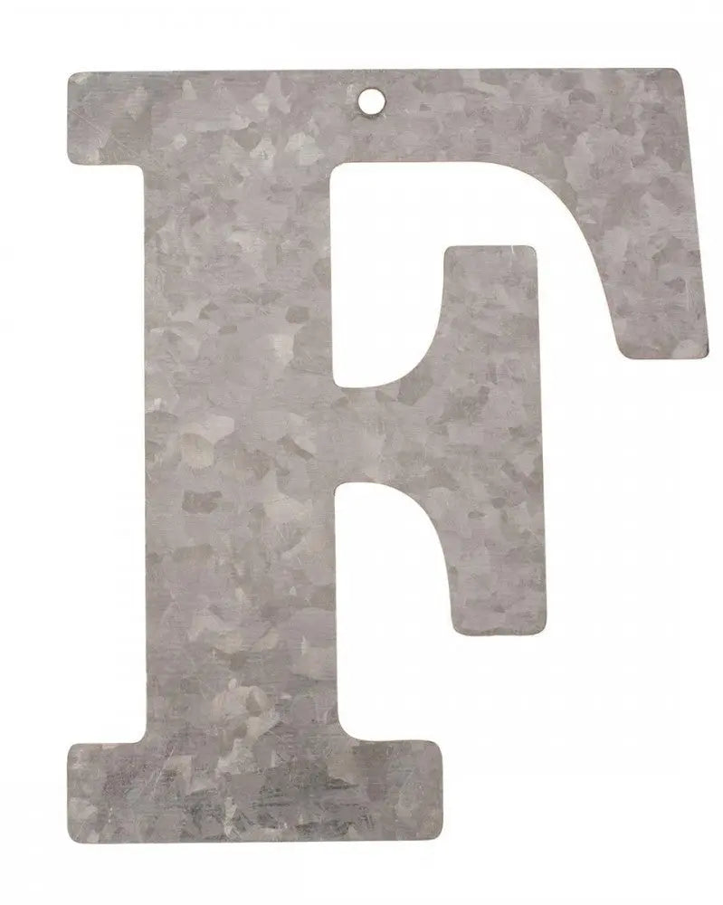 Metall Buchstabe verzinkt F 12x0,1cm