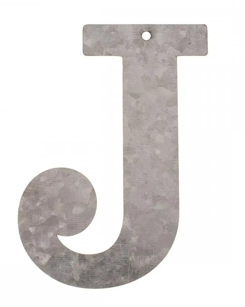 Metall Buchstabe verzinkt J 12x0,1cm