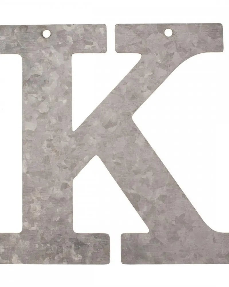 Metall Buchstabe verzinkt K 12x0,1cm