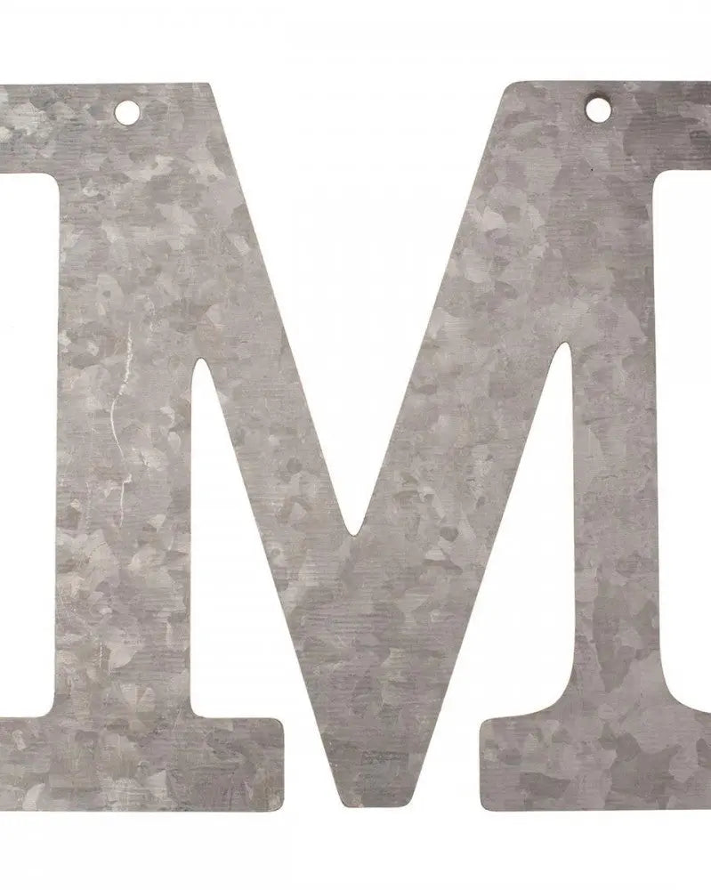 Metall Buchstabe verzinkt M 12x0,1cm
