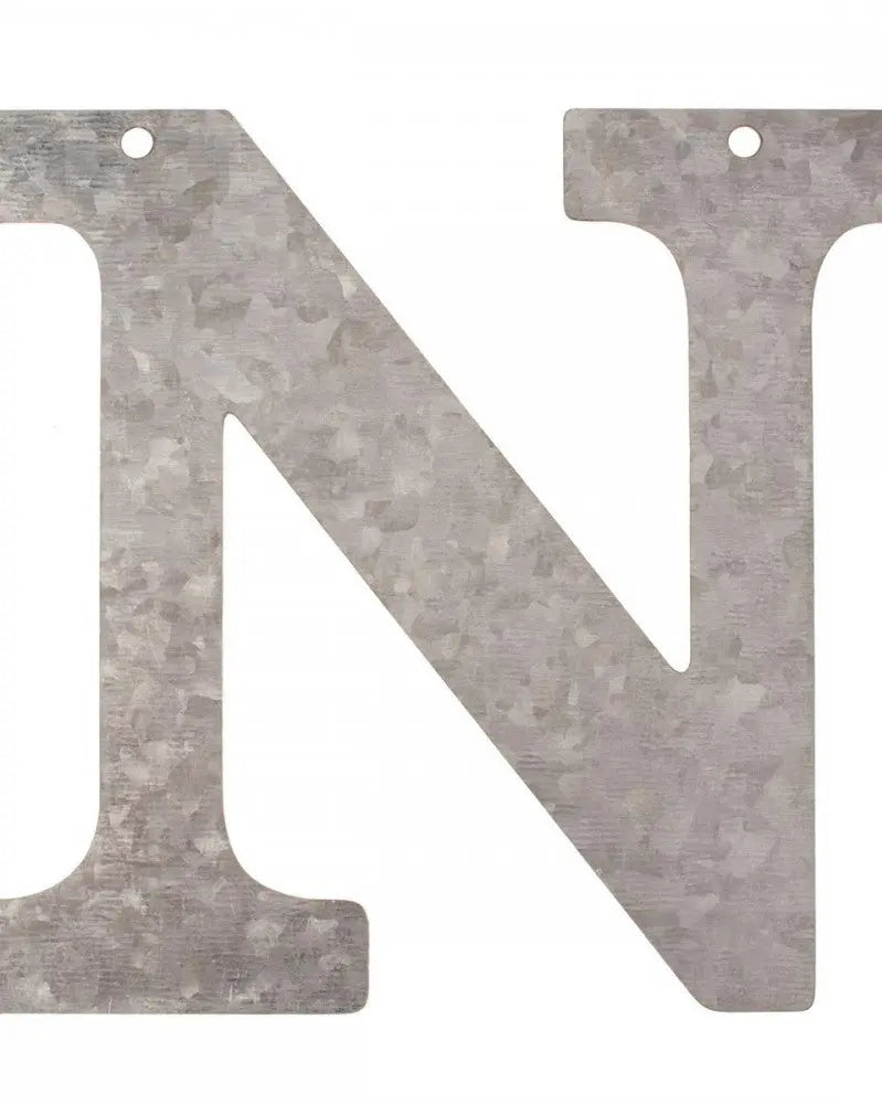 Metall Buchstabe verzinkt N 12x0,1cm
