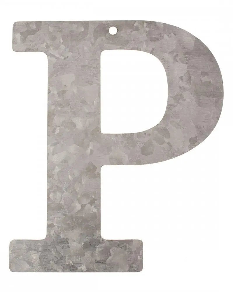 Metall Buchstabe verzinkt P 12x0,1cm