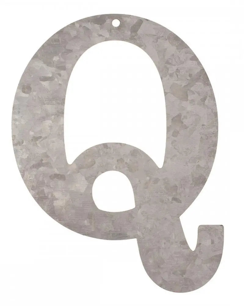 Metall Buchstabe verzinkt Q 12x0,1cm