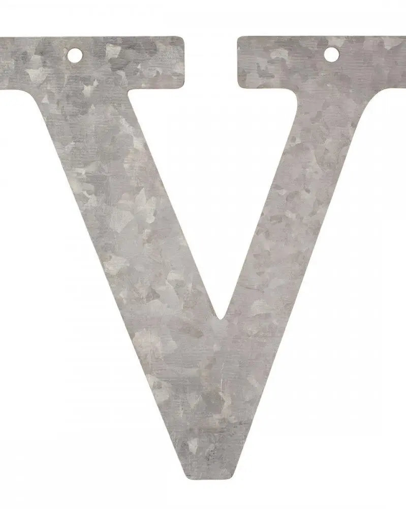 Metall Buchstabe verzinkt V 12x0,1cm