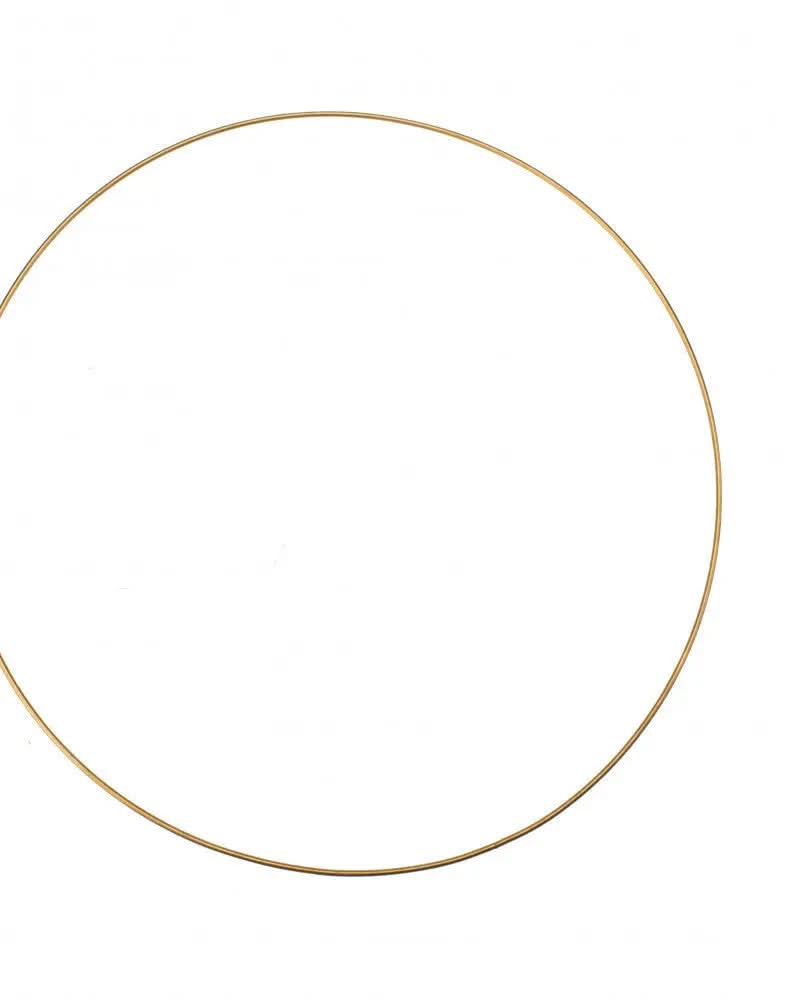 Goldfarbener Metallring 50 cm für Makramee Deko