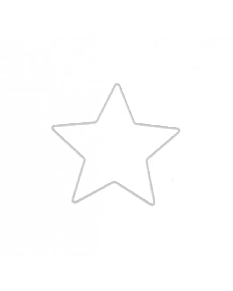 Metallstern weiss 15x15x0,3cm - Kidis Art