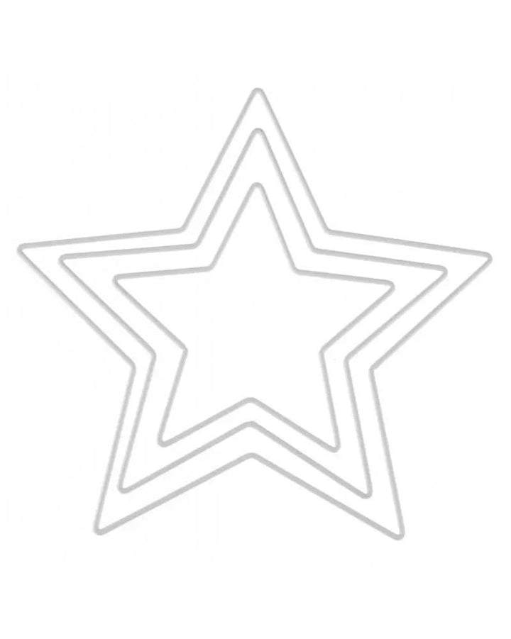 Metallstern weiss, 15 / 20 / 25cm 3er Set - Kidis Art