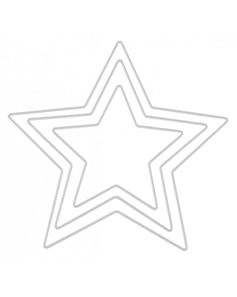 Metallstern weiss, 15 / 20 / 25cm