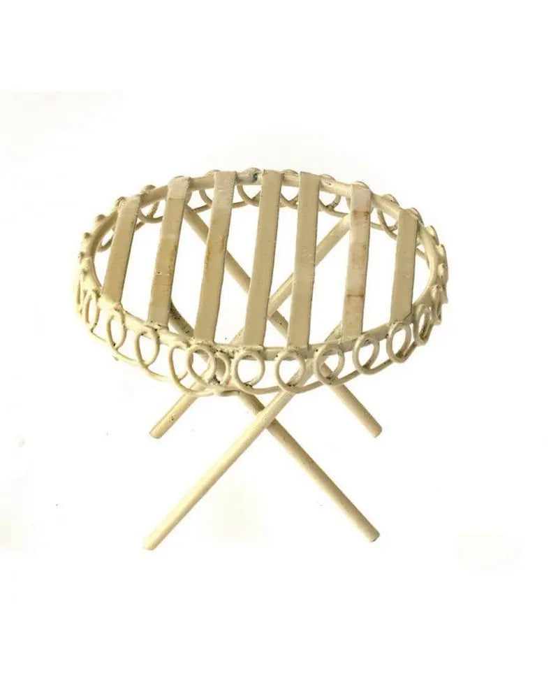 Mini-Gardening Tisch creme H 4,5cm, D 5,5cm