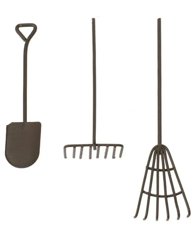 Mini-Gardening Werkzeug-Set 3-tlg rost L: 12cm - Kidis Art