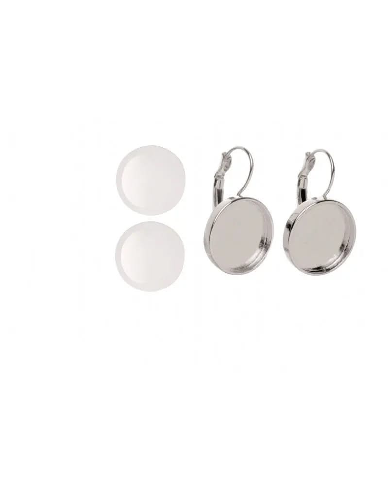 Ohrring rund 2Stk silberfarben Ø18mm - Kidis Art