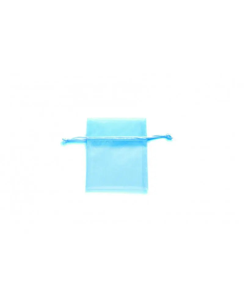 Organzasäckchen 12,5x16 cm 4Stk hellblau