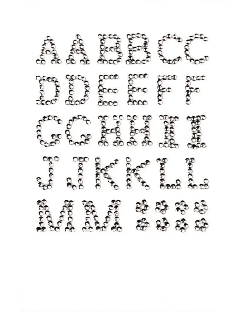 P&D Buchstabe 13mm A-M crystal selbstklebend (je 2 Stck) - Kidis Art