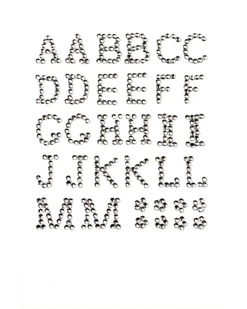 P&D Buchstabe 13mm A-M crystal selbstklebend (je 2 Stck)