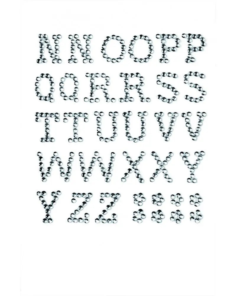 P&D Buchstabe 13mm N-Z crystal selbstklebend (je 2 Stck)