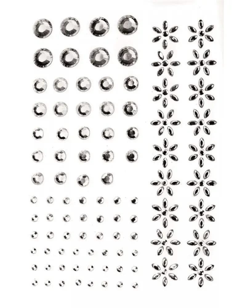 P&D Crystal assortiert selbstklebend 70St 2-8mm - Kidis Art