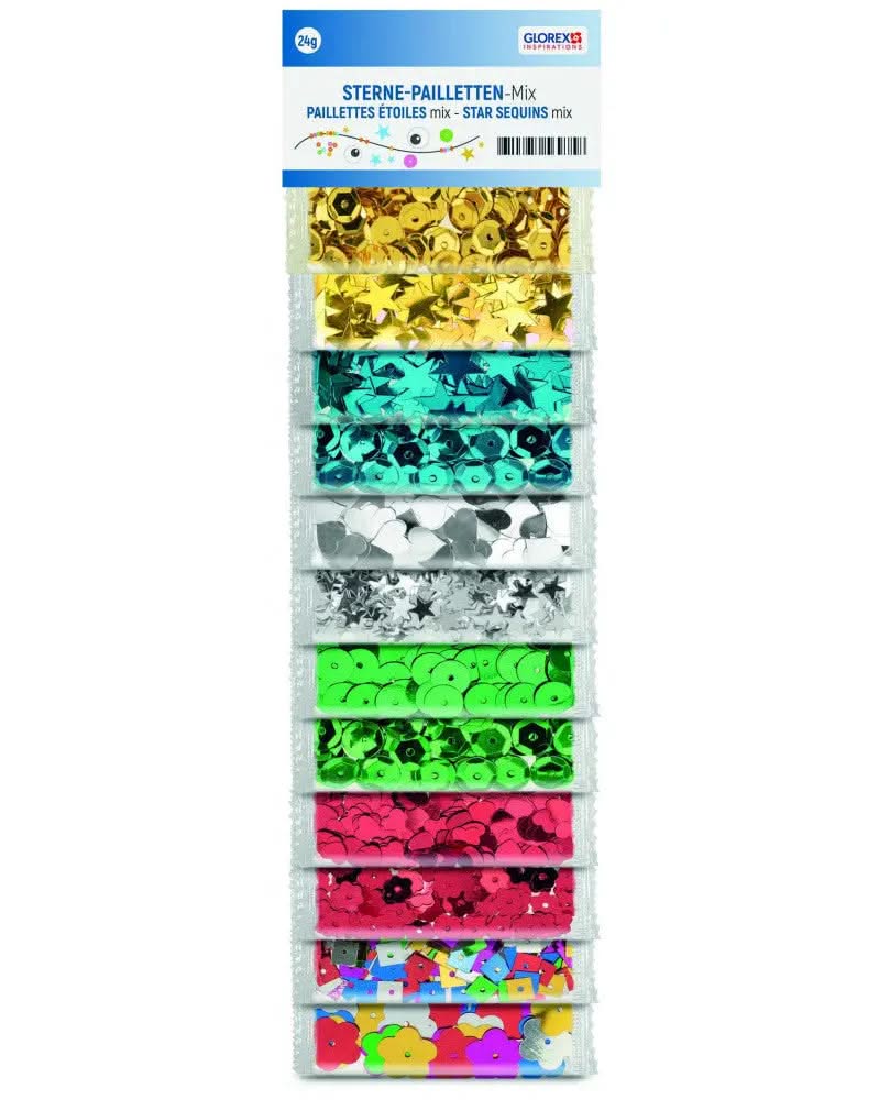 Pailletten-Mix, 12Fb 24g - Kidis Art