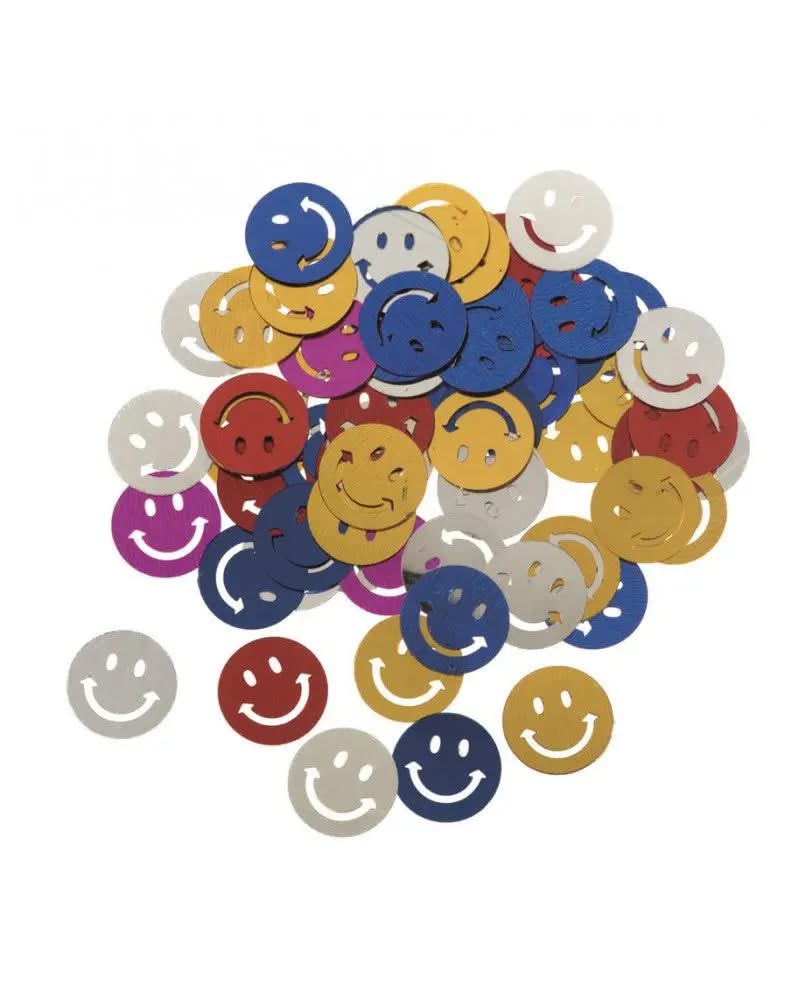 Pailletten Smiley, bunt 15g - Kidis Art