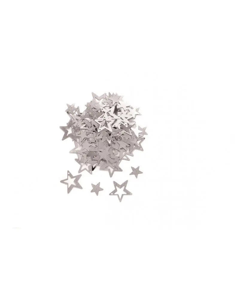 Pailletten Sterne, silberf. 1-2cm, 15g