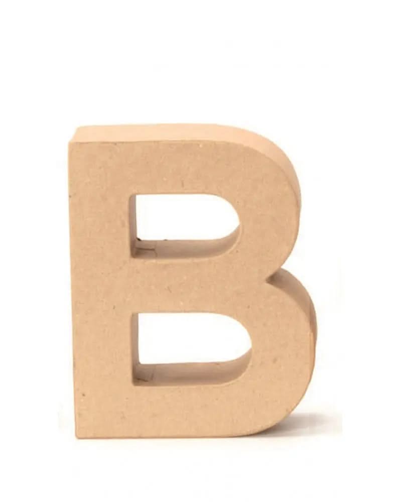 Papp-Buchstabe B 17,5X5,5cm - Kidis Art