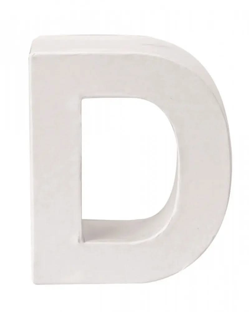 Papp-Buchstabe D 10x3,5cm FSC Mix - Kidis Art