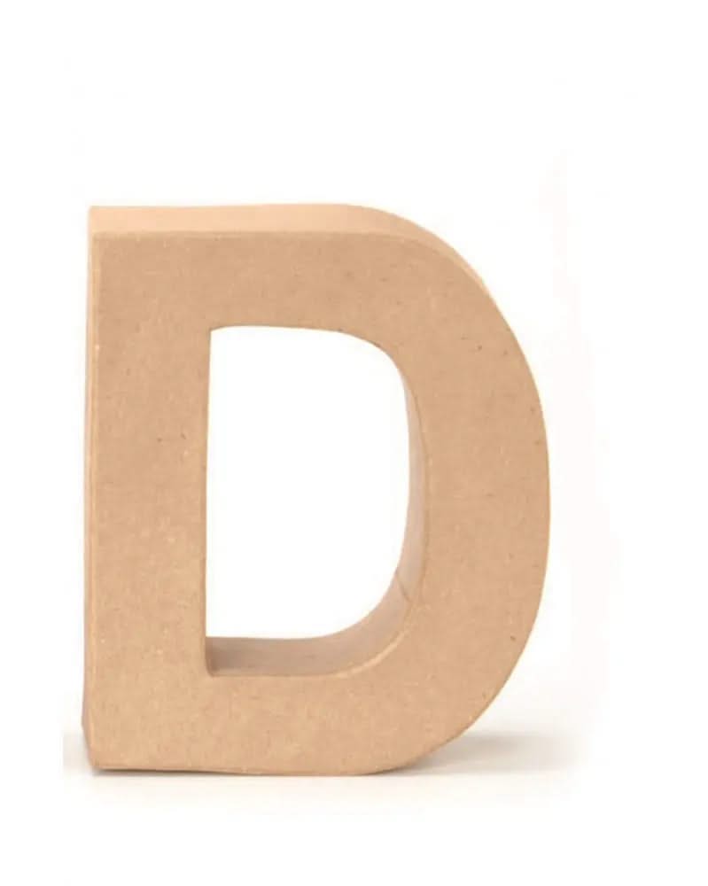 Papp-Buchstabe D 17,5X5,5cm - Kidis Art