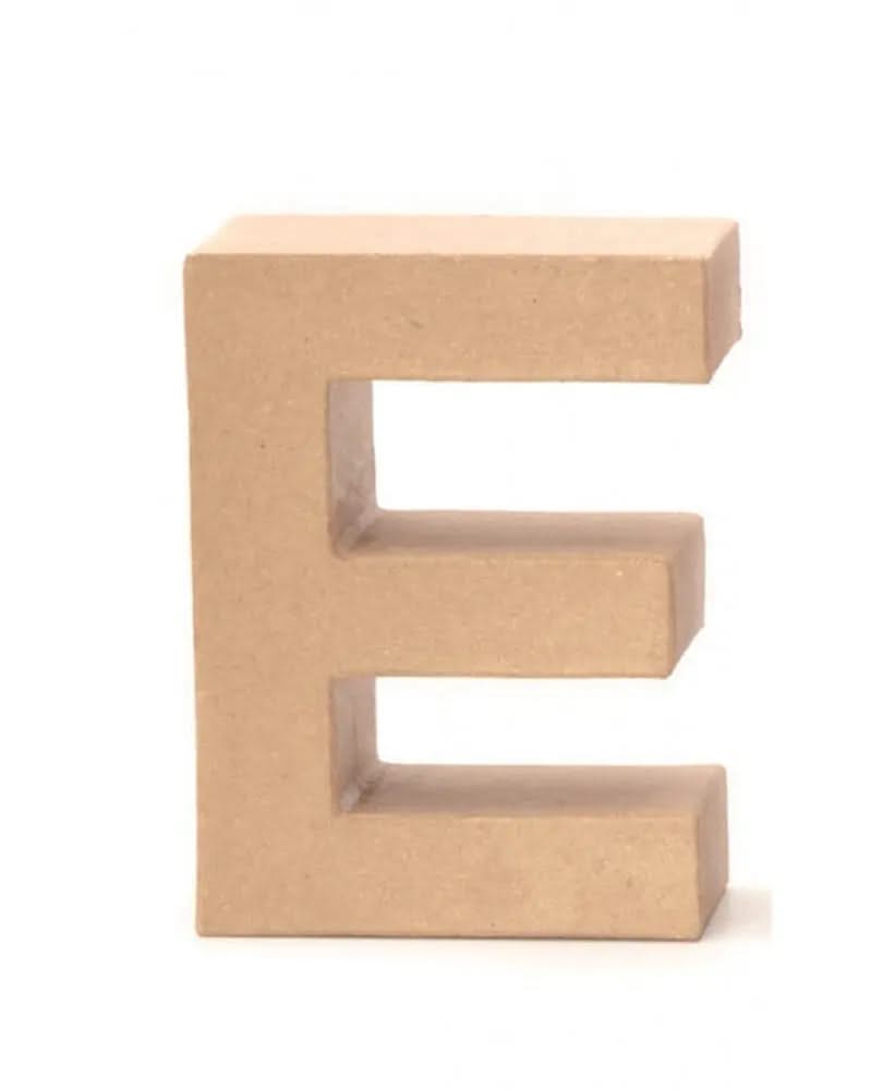 Papp-Buchstabe E 17,5X5,5cm - Kidis Art