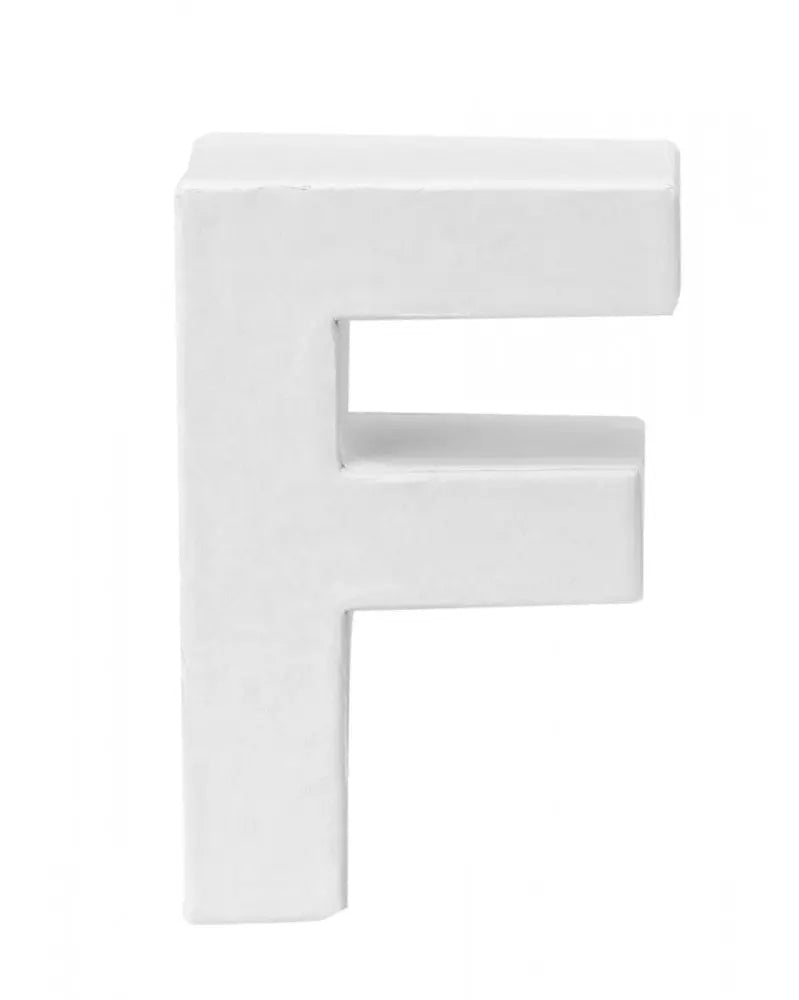 Papp-Buchstabe F 10x3,5cm FSC Mix