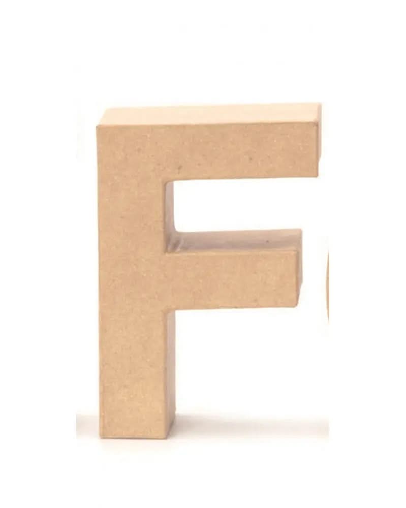 Papp-Buchstabe F 17,5X5,5cm - Kidis Art