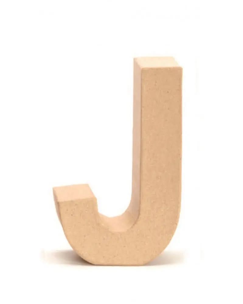 Papp-Buchstabe J 17,5X5,5cm - Kidis Art