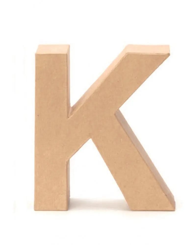 Papp-Buchstabe K 17,5X5,5cm - Kidis Art
