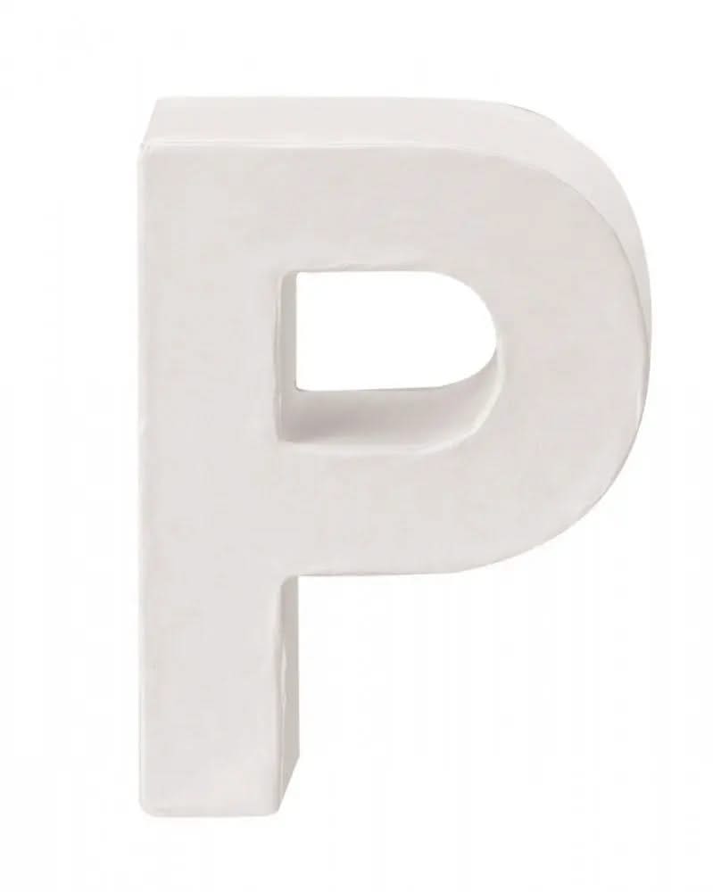 Papp-Buchstabe P 10x3,5cm FSC Mix - Kidis Art