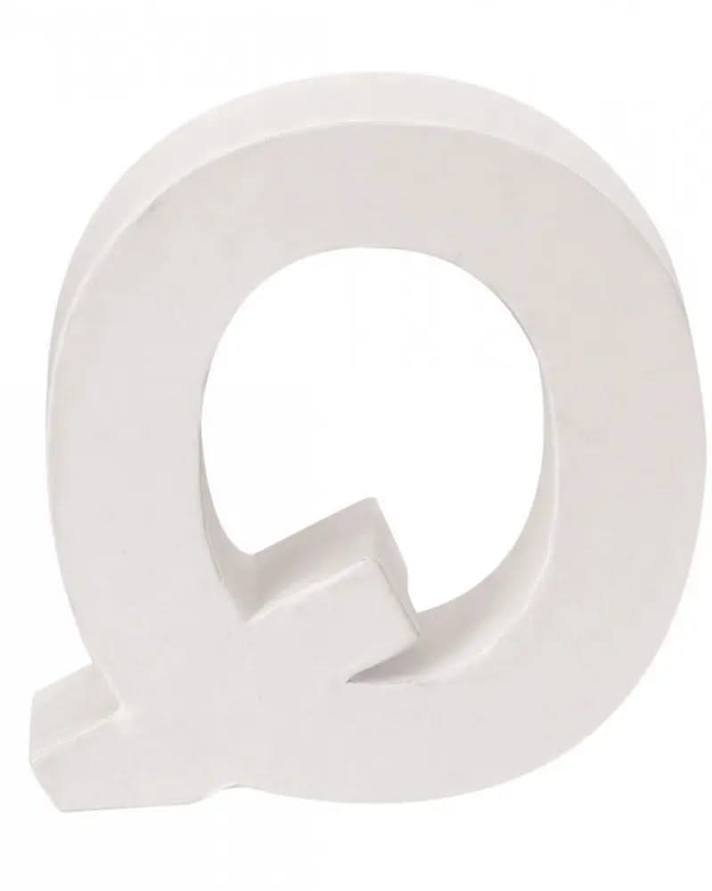 Papp-Buchstabe Q 10x3,5cm FSC Mix - Kidis Art