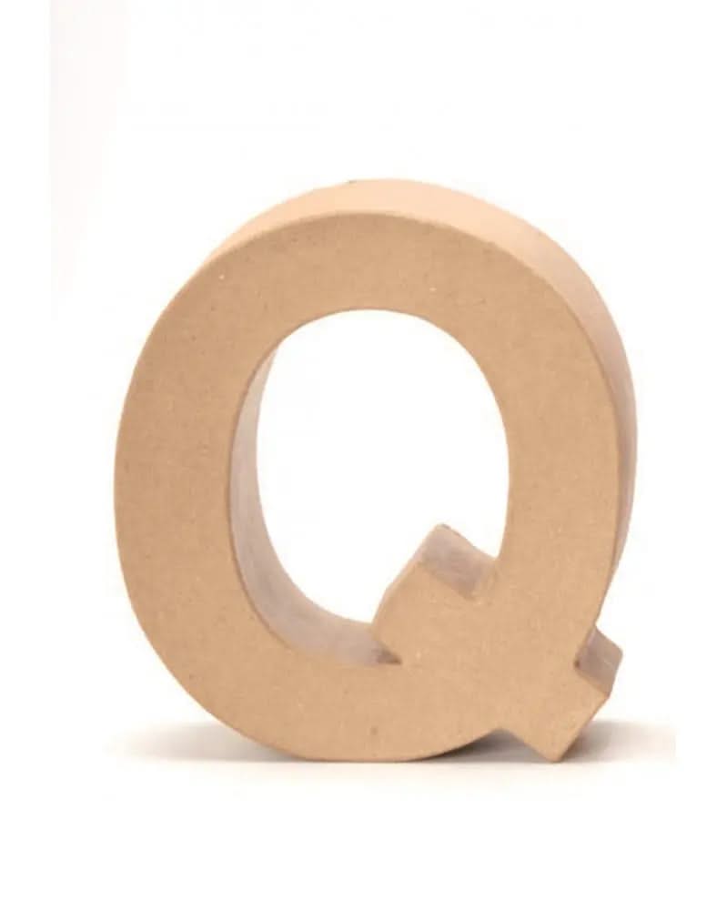 Papp-Buchstabe Q 17,5X5,5cm - Kidis Art