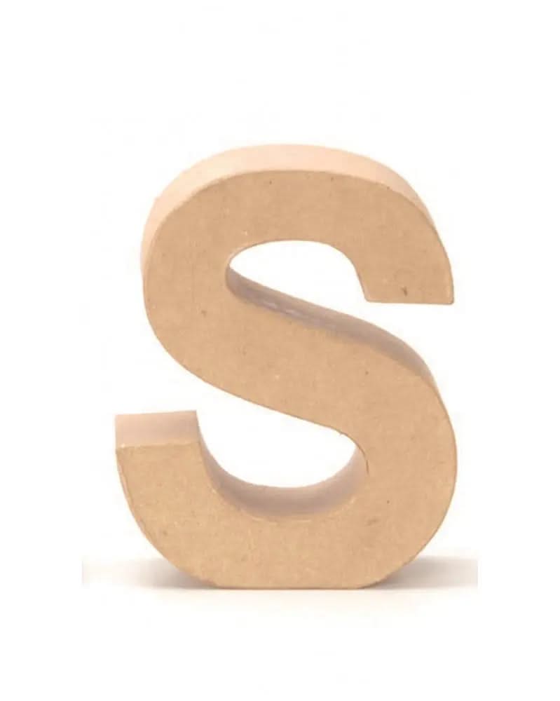 Papp-Buchstabe S 17,5X5,5cm - Kidis Art