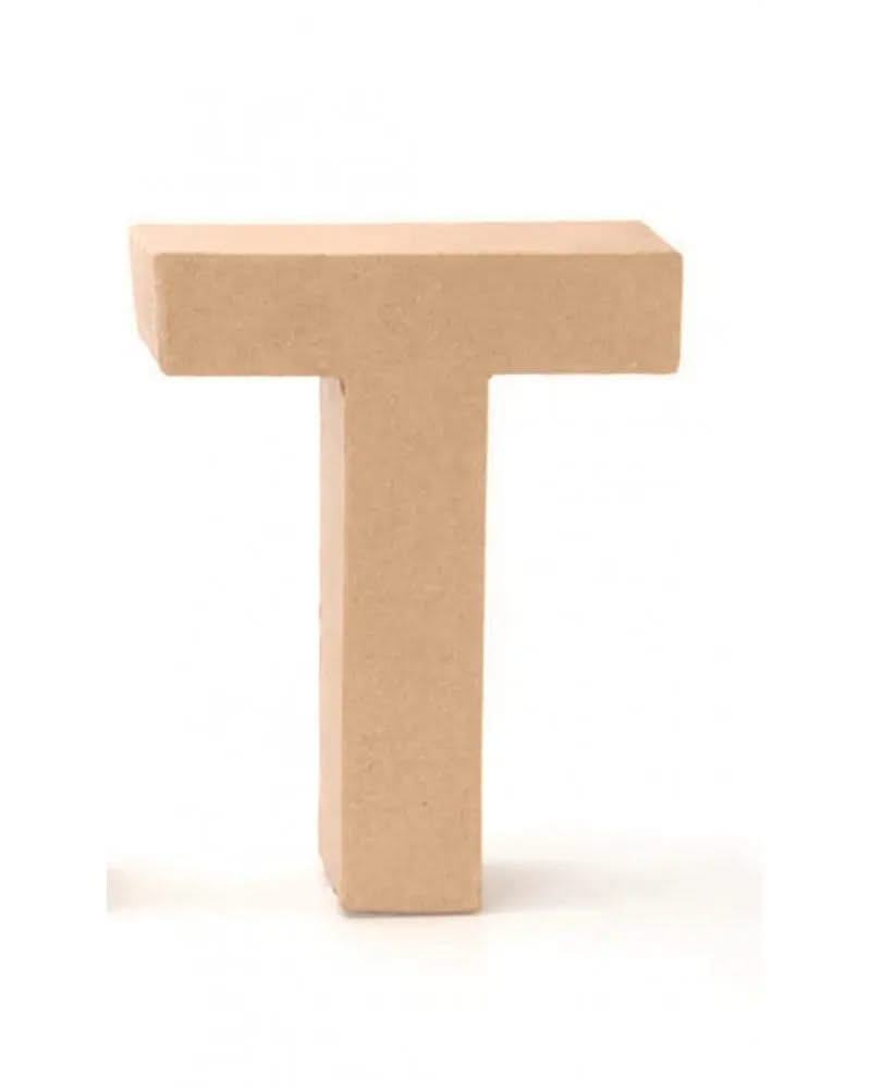 Papp-Buchstabe T 17,5X5,5cm - Kidis Art