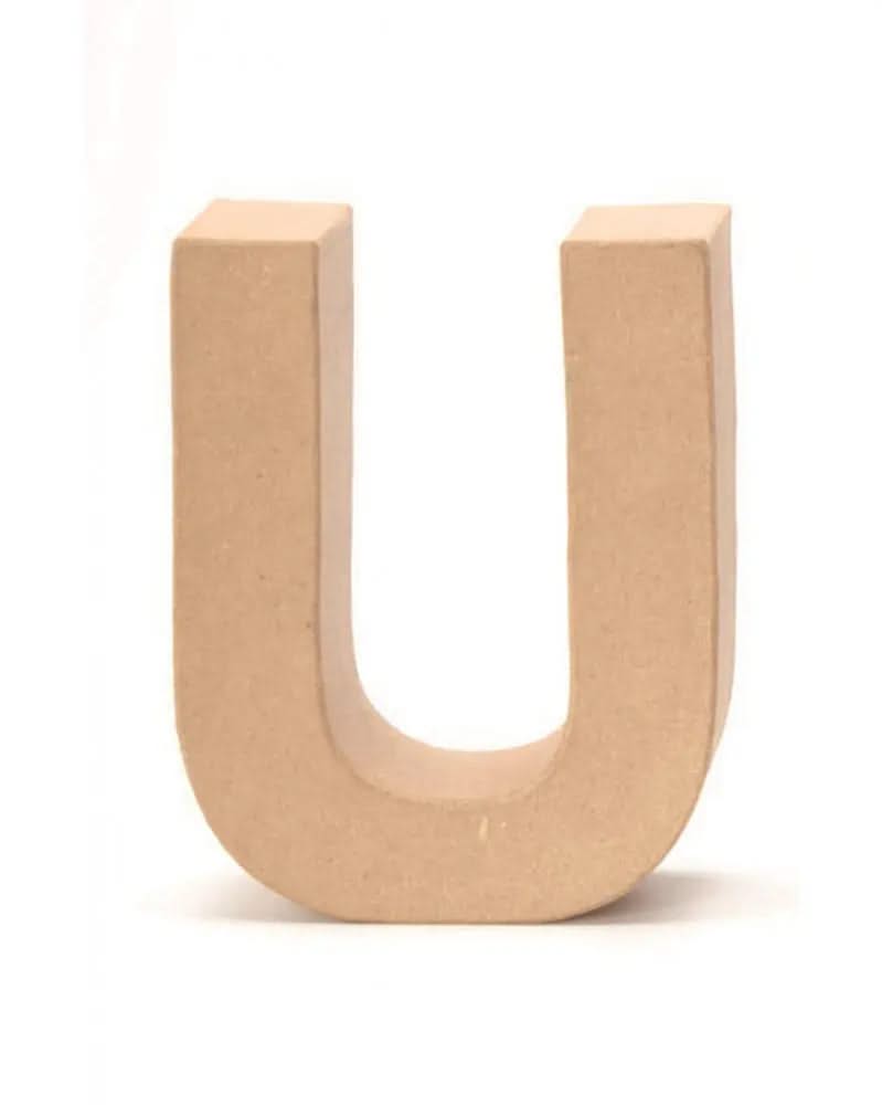 Papp-Buchstabe U 17,5X5,5cm - Kidis Art