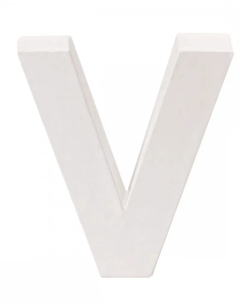 Papp-Buchstabe V 10x3,5cm FSC Mix - Kidis Art