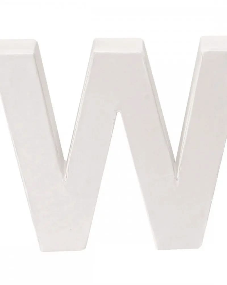 Papp-Buchstabe W 10x3,5cm FSC Mix - Kidis Art