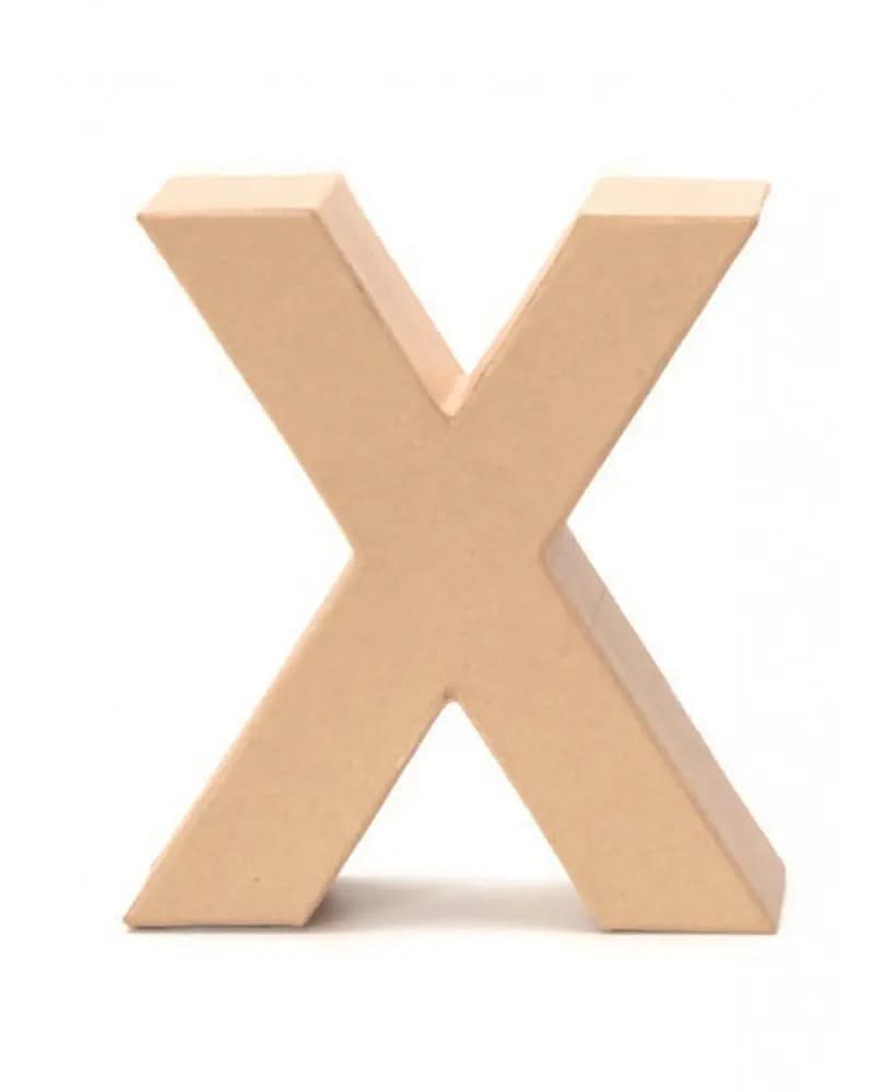 Papp-Buchstabe X 17,5X5,5cm - Kidis Art