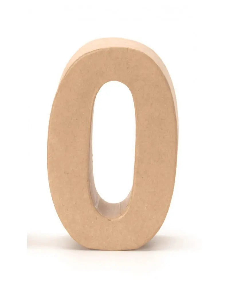 Papp-Zahl 0 17,5X5,5cm
