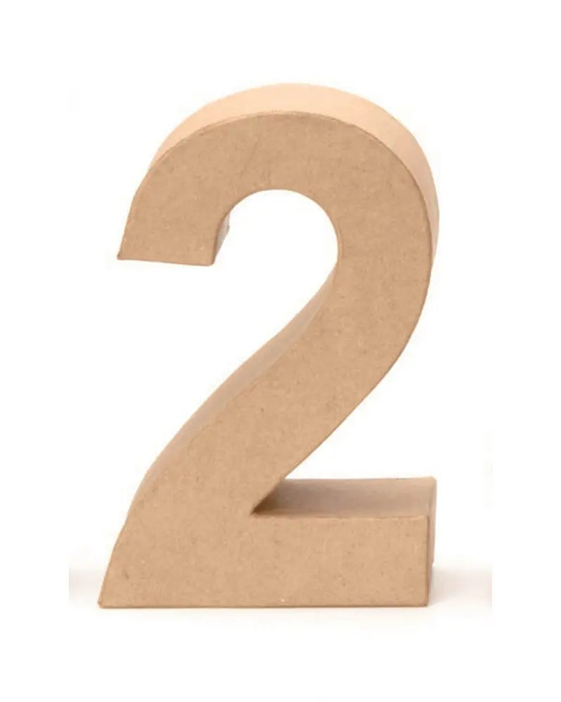 Papp-Zahl 2 17,5X5,5cm
